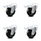 Service Caster 4 Inch Hard Rubber Wheel Swivel Bolt Hole Caster Set with Total Lock Brake SCC SCC-BHTTL20S414-HRS-4 - alternate 1